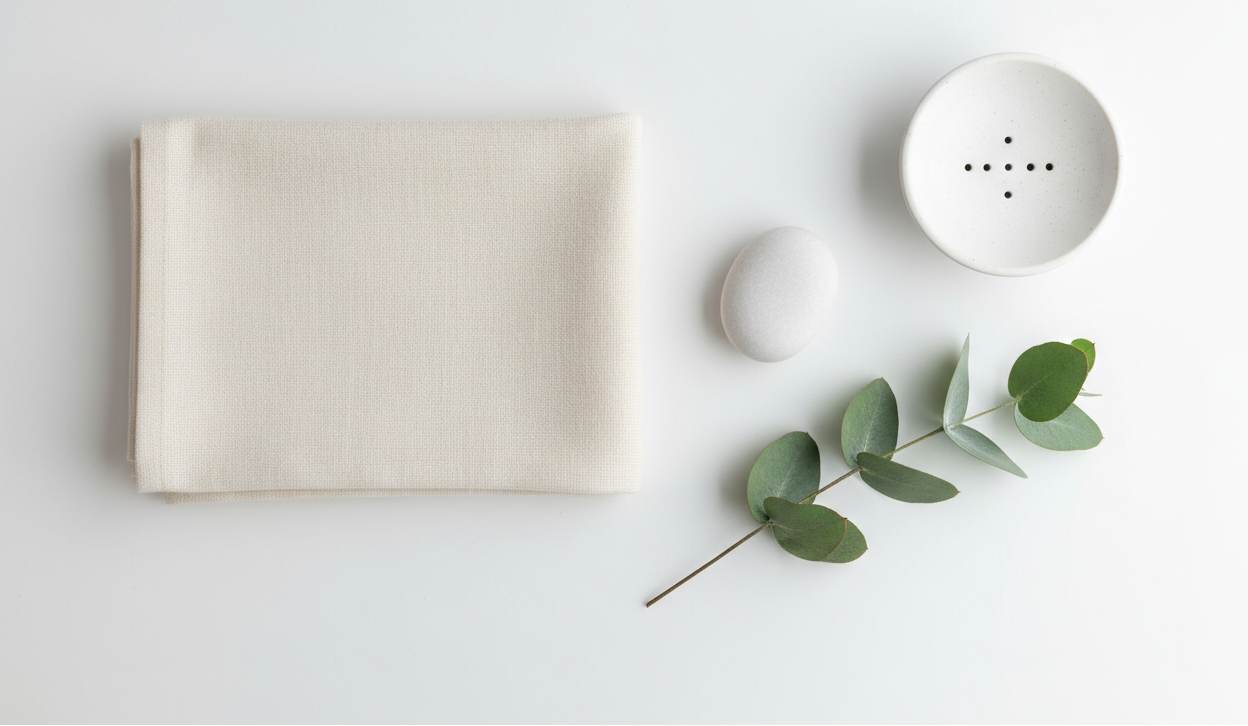 Minimal spa flat lay